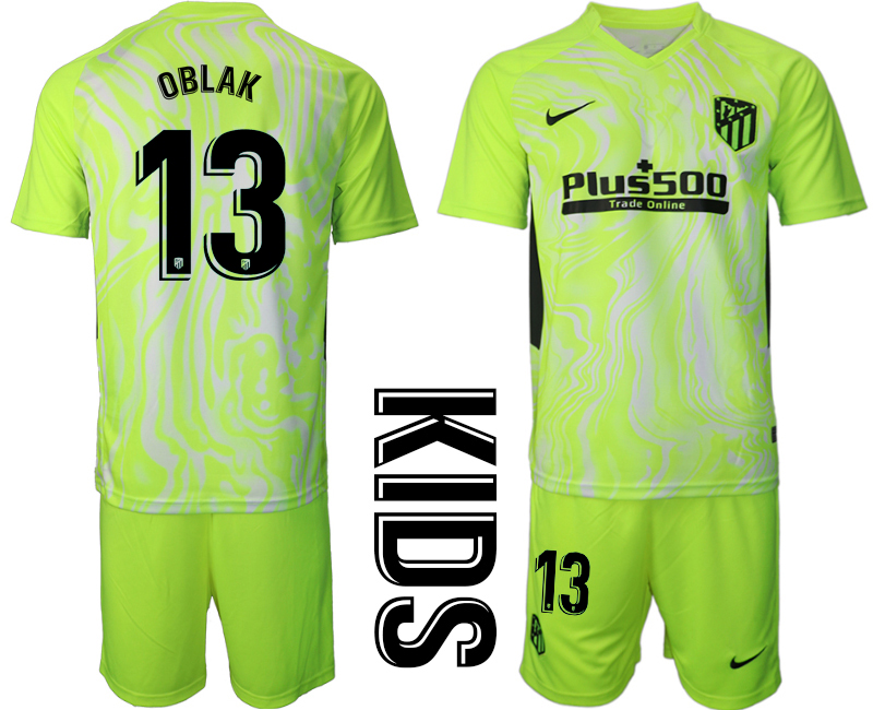 2021 Atltico Madrid away youth #13 soccer jerseys->youth soccer jersey->Youth Jersey